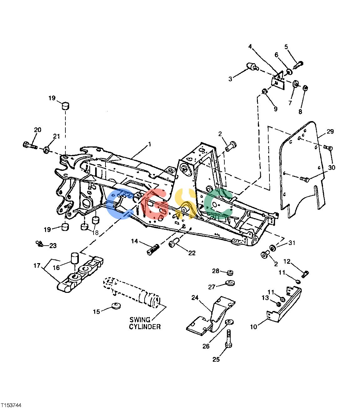 约翰迪尔零件查询310E - BACKHOE, LOADER Main FrameEPC John Deere online
