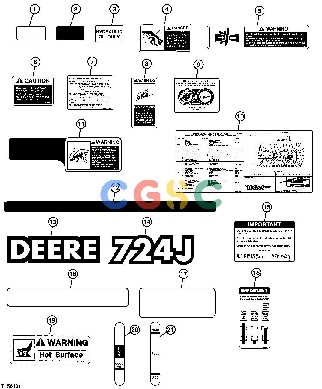 约翰迪尔零件查询RE160302 - AXLE DECALS AND LABELS (SN.-590067)EPC John Deere online
