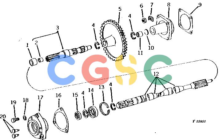 约翰迪尔零件查询401C - BACKHOE, LOADER GEARS AND SHAFTS (SINGLE 540 RPM PTO) [01F23]EPC John Deere online
