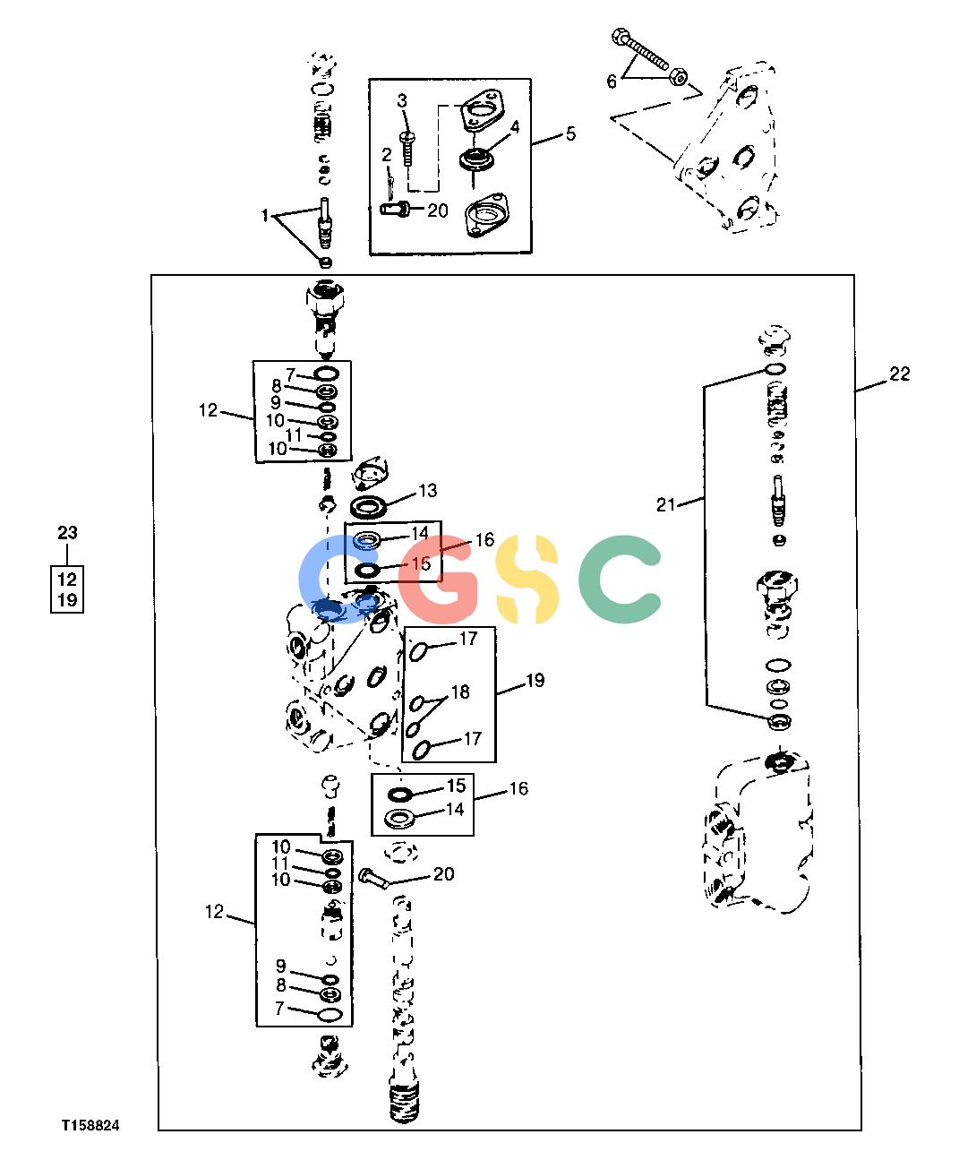 约翰迪尔零件查询800 - BACKHOE VALVE SEAL KIT (FOR ALL VALVE SECTIONS)EPC John Deere online