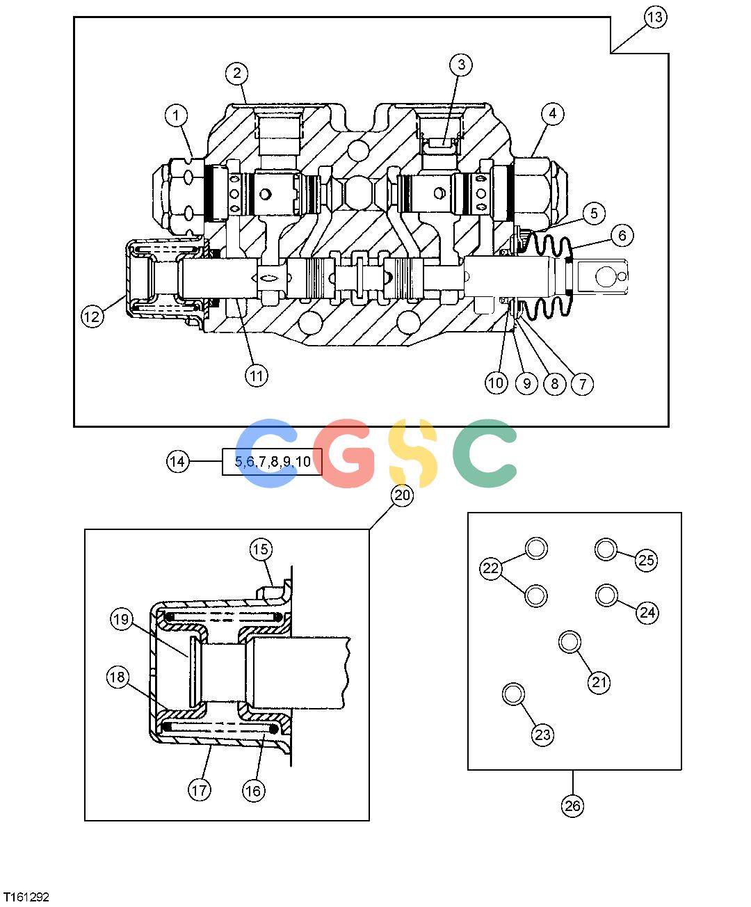 约翰迪尔零件查询210C - BACKHOE, LOADER THIRD FUNCTION LOADER VALVE SECTION AND POSITIONEREPC John Deere online