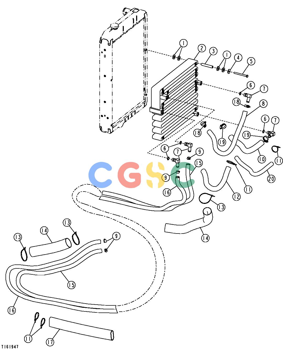 约翰迪尔零件查询310G - BACKHOE, LOADER Hydraulic Oil Cooler and Hoses (W/O Flow Control)EPC John Deere online