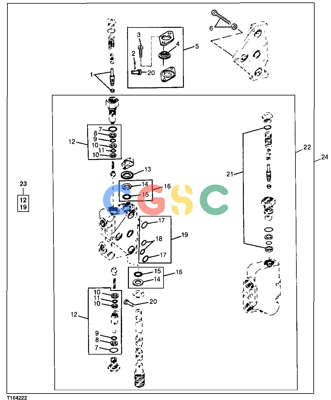 约翰迪尔零件查询850 - BACKHOE Valve Seal Kit (For All Valve Sections)EPC John Deere online