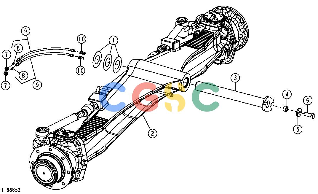 约翰迪尔零件查询410E - BACKHOE, LOADER Standard Front Axle (w/o MFWD)EPC John Deere online