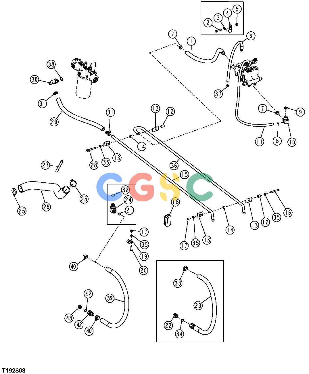 约翰迪尔零件查询310G - BACKHOE, LOADER Main Hydraulic SystemEPC John Deere online