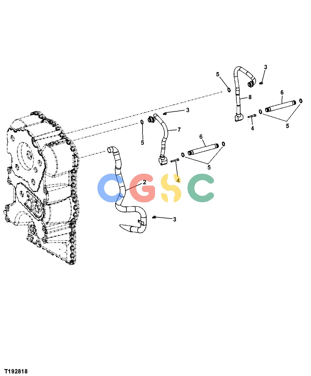 约翰迪尔零件查询RE160299 - AXLE Transmission Internal Oil LinesEPC John Deere online