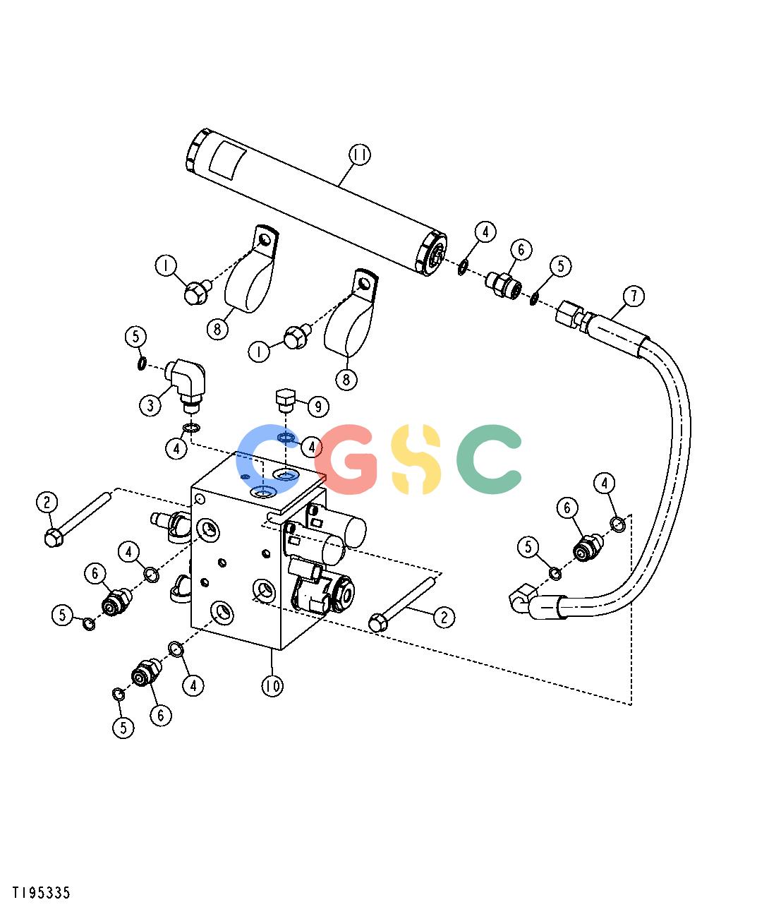 约翰迪尔零件查询RE160302 - AXLE HYDRAULIC OIL PRESSURE REGULATOR VALVE FITTINGS (SN 590068-611218)EPC John Deere online
