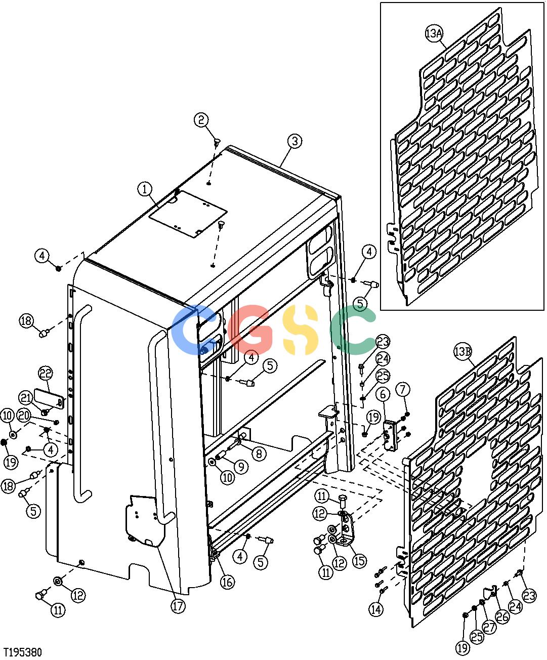 约翰迪尔零件查询RE160302 - AXLE Grille and Grille HousingEPC John Deere online