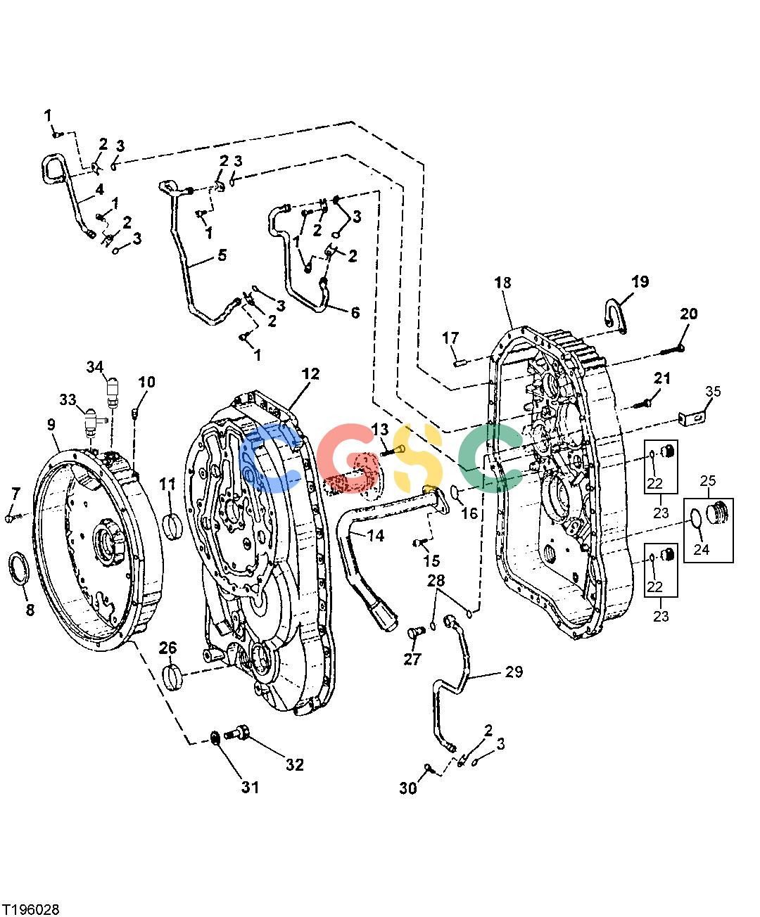 约翰迪尔零件查询410G - BACKHOE, LOADER Transmission Housing (Power Shift)EPC John Deere online