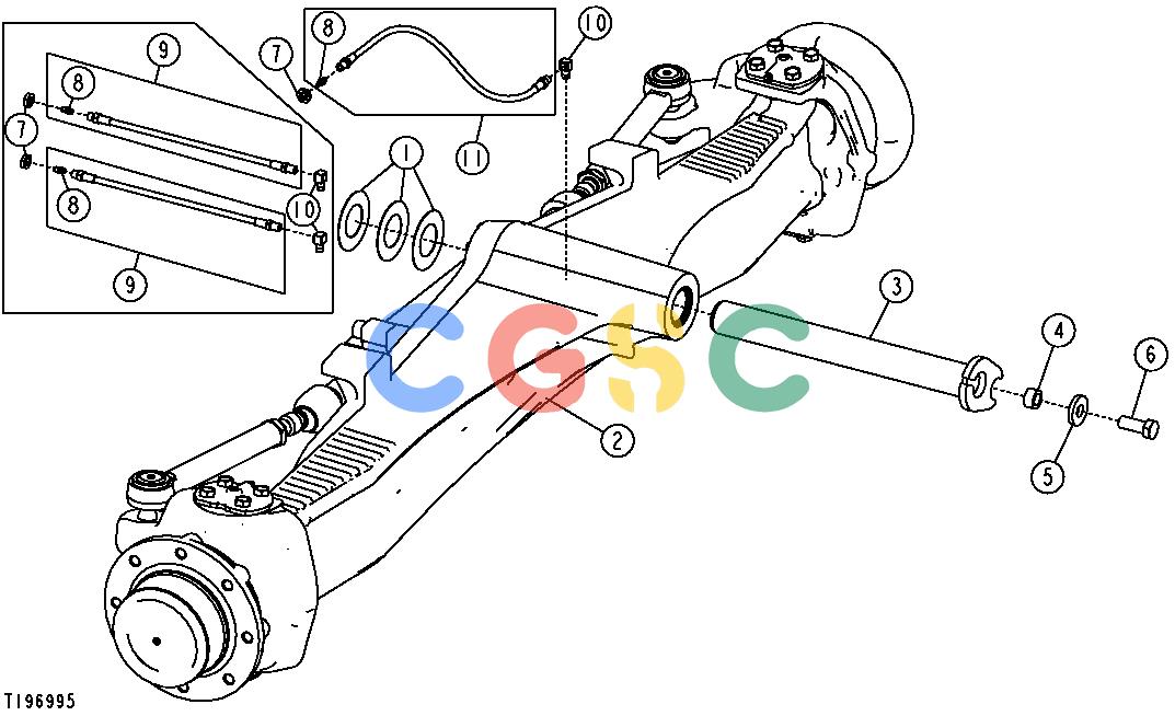 约翰迪尔零件查询410G - BACKHOE, LOADER Standard Front Axle (w/o MFWD) (911132 - )EPC John Deere online