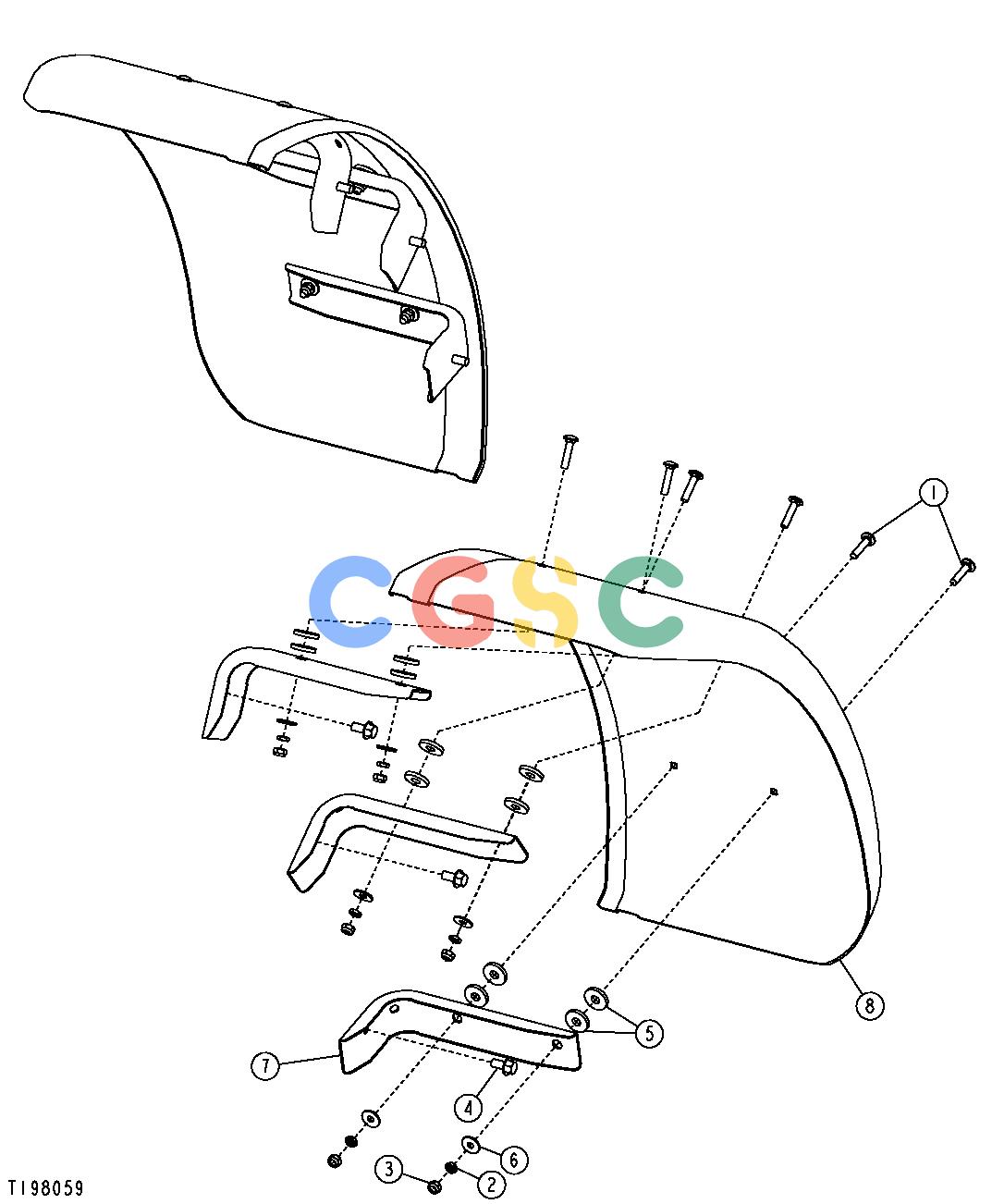 约翰迪尔零件查询RE160299 - AXLE Front FendersEPC John Deere online