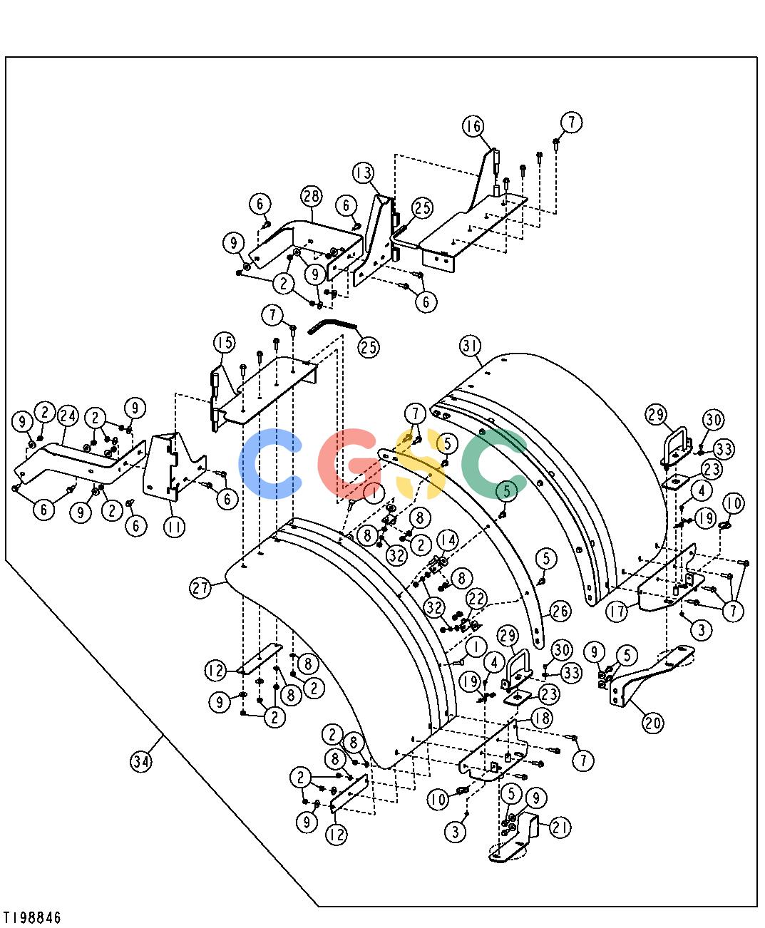 约翰迪尔零件查询RE160299 - AXLE Full Coverage Rear FendersEPC John Deere online