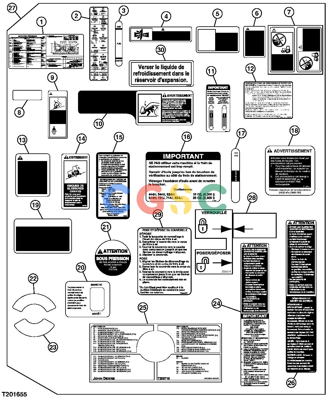 约翰迪尔零件查询RE160299 - AXLE Decals and Labels (French)EPC John Deere online