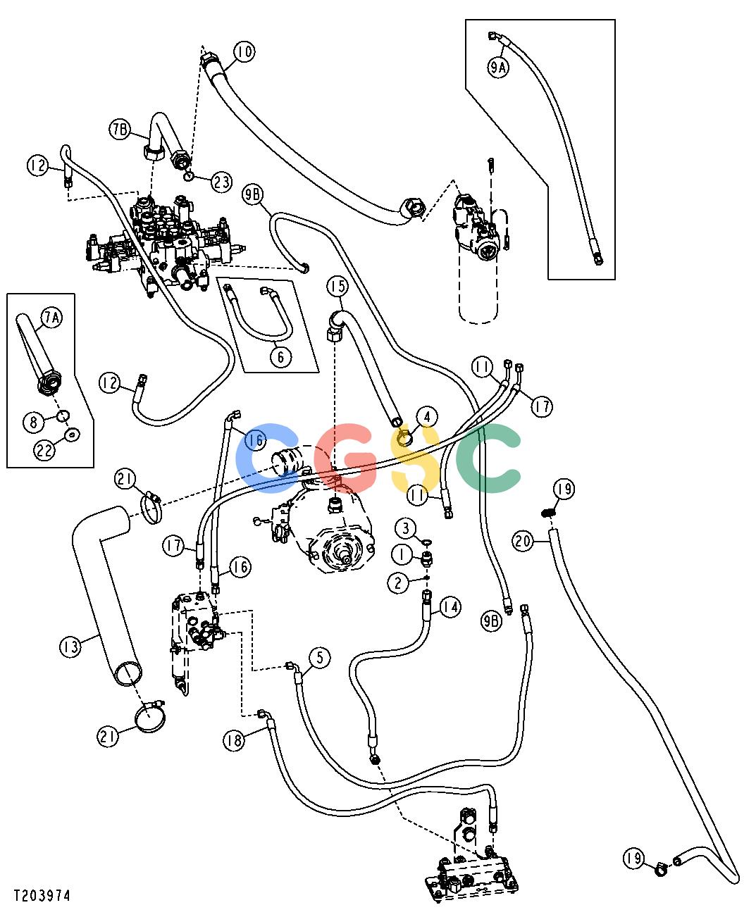 约翰迪尔零件查询RE160299 - AXLE Main Hydraulic LinesEPC John Deere online