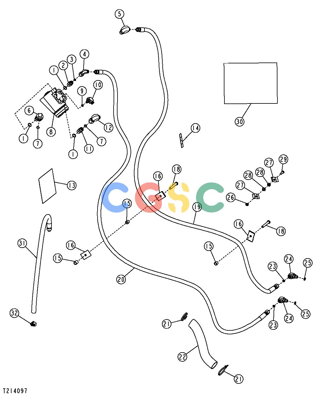 约翰迪尔零件查询410G - BACKHOE, LOADER Steering Hydraulics (w/o MFWD) (911132 - )EPC John Deere online