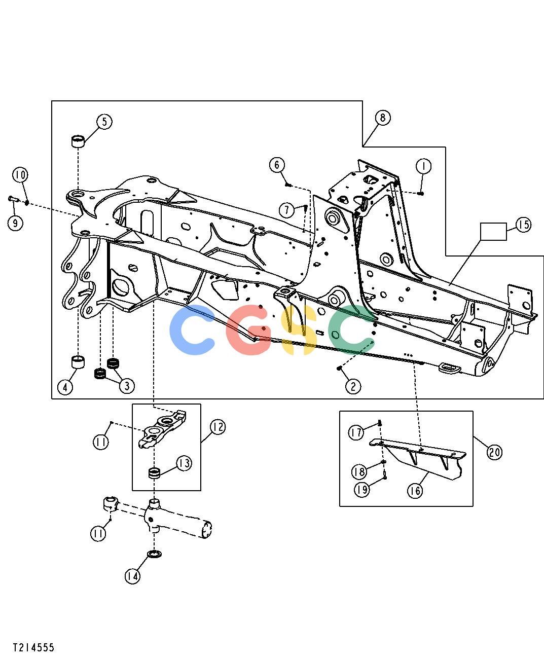 约翰迪尔零件查询410G - BACKHOE, LOADER Main FrameEPC John Deere online