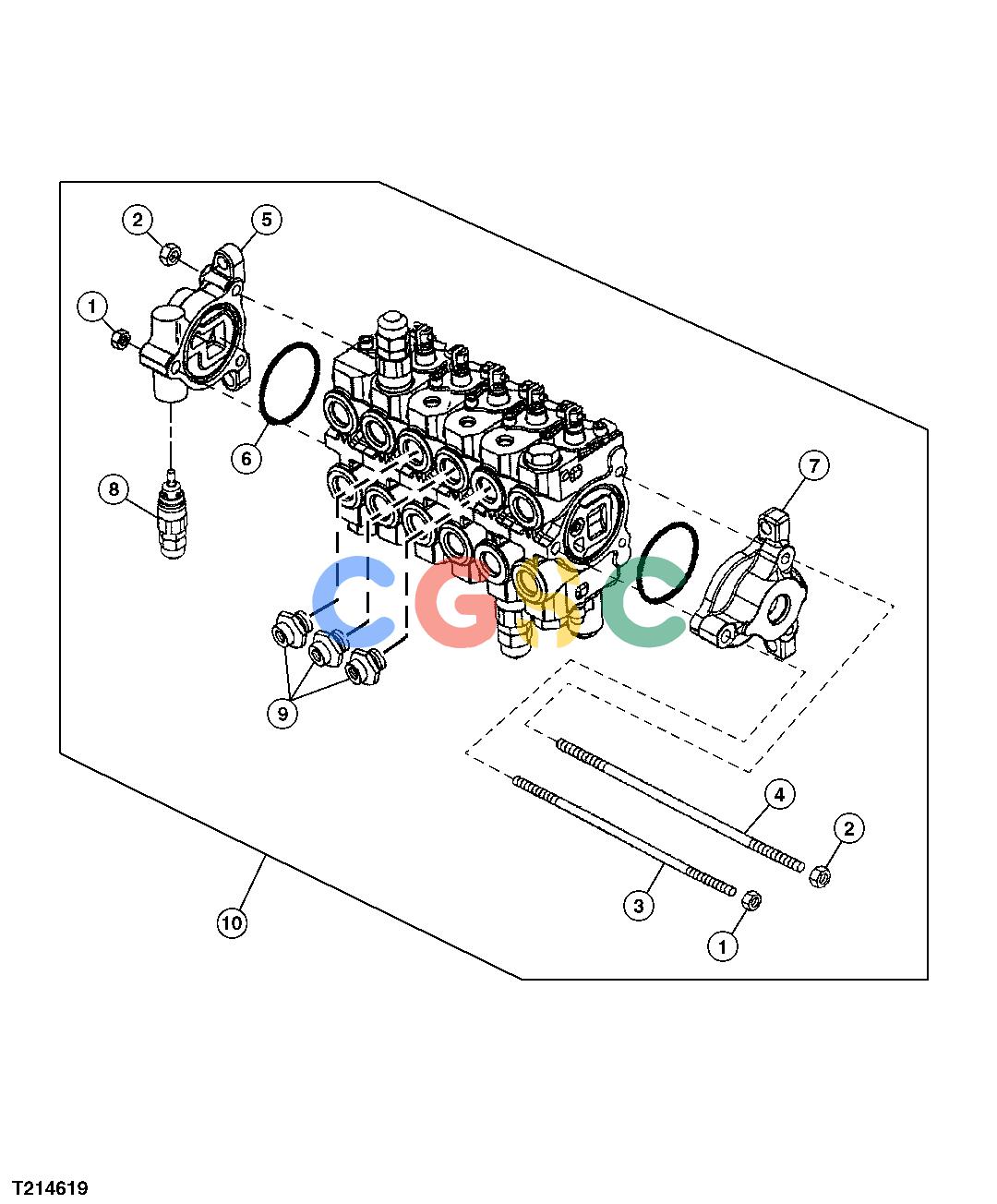 约翰迪尔零件查询850 - BACKHOE Control Valve ComponentsEPC John Deere online