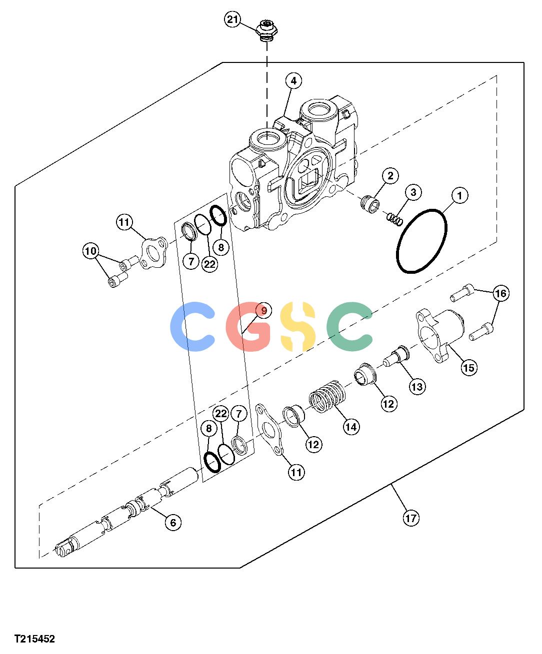 约翰迪尔零件查询850 - BACKHOE Stabilizer Valve SectionEPC John Deere online