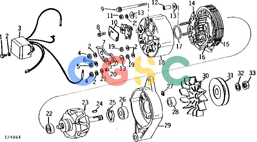 约翰迪尔零件查询310 - BACKHOE, LOADER ALTERNATOR AND REGULATOR (MOTOROLA NO. A12NJD604) [02C05]EPC John Deere online