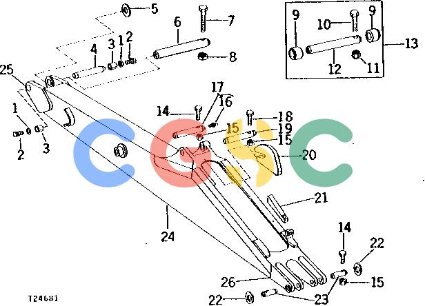 约翰迪尔零件查询93 - BACKHOE BOOM 93 SERIES A (007401- ), 94 (001801- ) AND 95 SERIES A (003101- ) [A23]EPC John Deere online