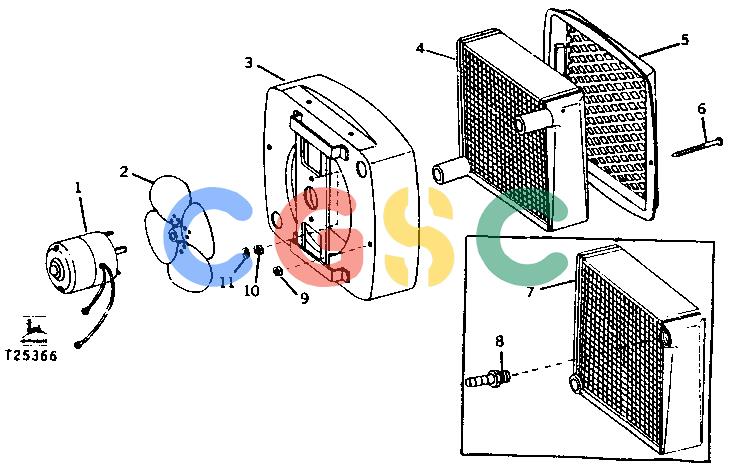 约翰迪尔零件查询410 - BACKHOE, LOADER CAB HEATER [02C03]EPC John Deere online