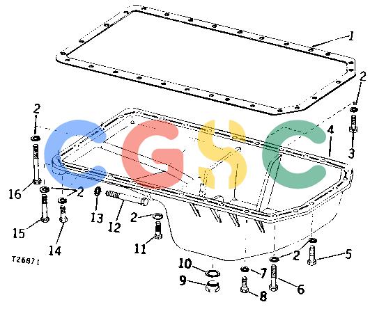 约翰迪尔零件查询410 - BACKHOE, LOADER OIL PAN [01B11]EPC John Deere online