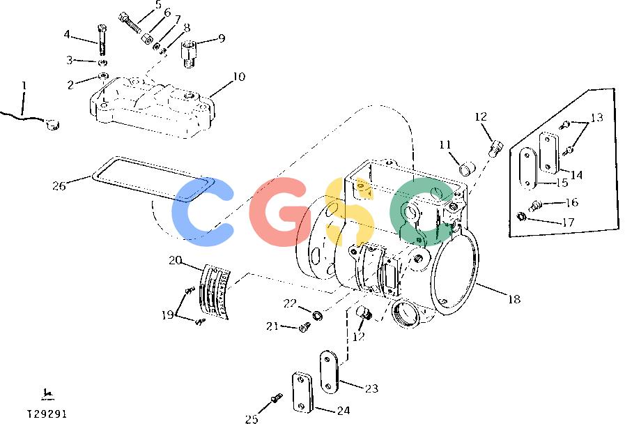 约翰迪尔零件查询410 - BACKHOE, LOADER FUEL INJECTION PUMP HOUSING AND DRIVE (ROOSA-MASTER NO. JDB431AL2410) [01E06]EPC John Deere online