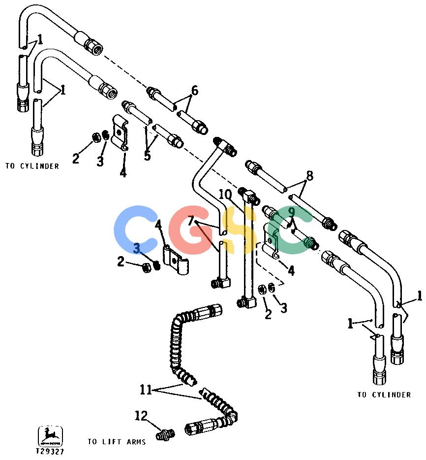 约翰迪尔零件查询410 - BACKHOE, LOADER OIL LINES AND FITTINGS - 7/8-CUBIC YARD DROTT 4-IN-1 BUCKET [02F21]EPC John Deere online