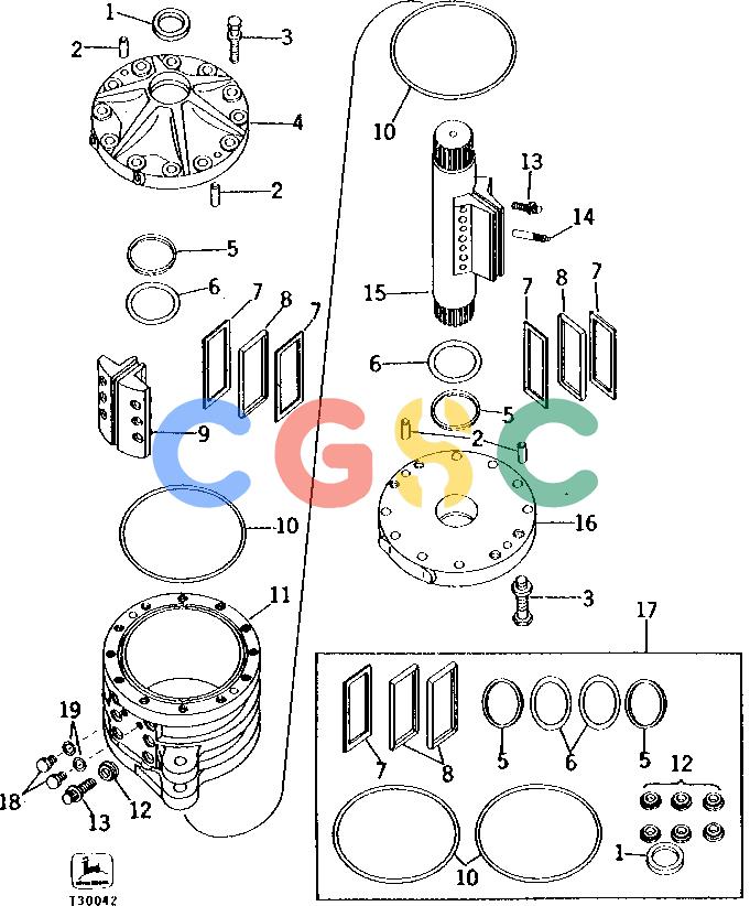 约翰迪尔零件查询93 - BACKHOE SWING CYLINDER 93 SERIES-A, 94, AND 95 SERIES-A [F02]EPC John Deere online