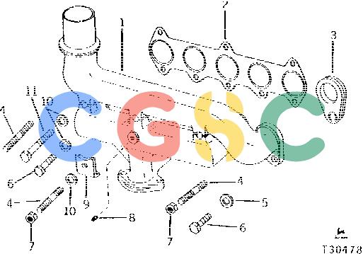 约翰迪尔零件查询300B - BACKHOE, LOADER MANIFOLD (GASOLINE) [01C12]EPC John Deere online