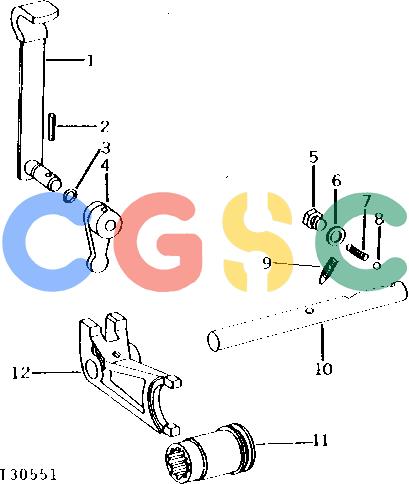约翰迪尔零件查询401C - BACKHOE, LOADER REAR POWERSHAFT SHIFTER LINKAGE [01F20]EPC John Deere online