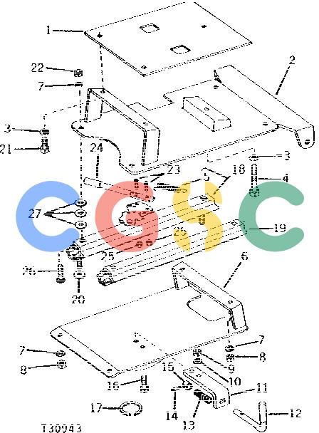 约翰迪尔零件查询401C - BACKHOE, LOADER SEAT SUPPORT SLIDES (WITH BACKHOE) (SERIAL NO. -308459) [01J25]EPC John Deere online