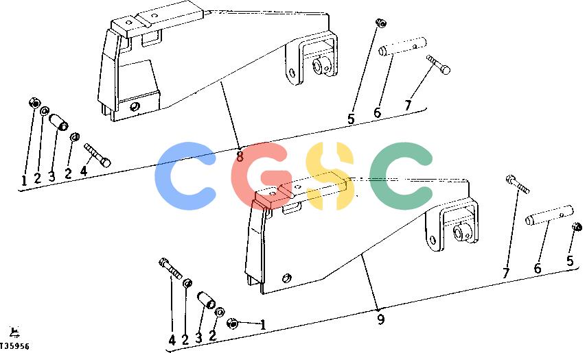 约翰迪尔零件查询9300 - BACKHOE SIDE MOUNTING BRACKETS FOR REAR-MOUNTED EQUIPMENT (6410 BULLDOZER) (WITH ONE-HOLE MOUNTING BRACKETS)EPC John Deere online