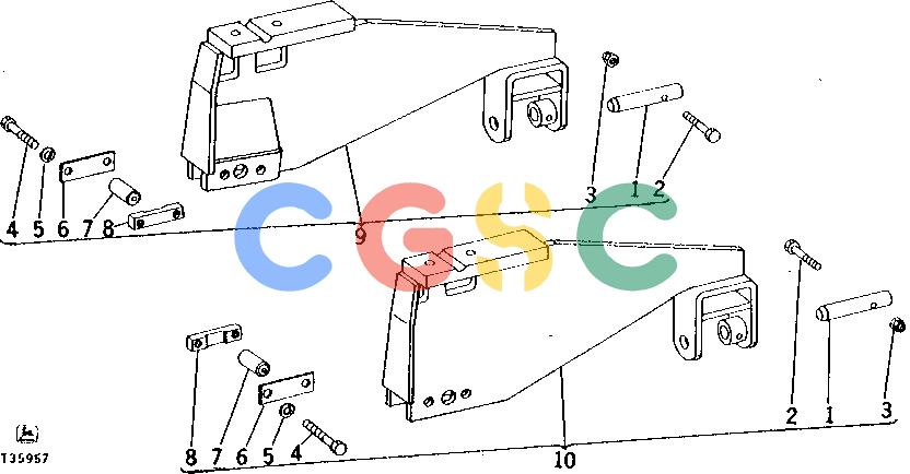 约翰迪尔零件查询9300 - BACKHOE SIDE MOUNTING BRACKETS FOR REAR-MOUNTED EQUIPMENT (6410 BULLDOZER) (WITH THREE-HOLE MOUNTING BRACKETEPC John Deere online