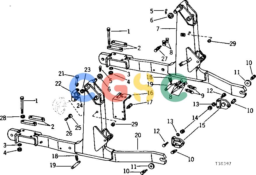 约翰迪尔零件查询401C - BACKHOE, LOADER LOADER SIDE FRAMES [02C23]EPC John Deere online