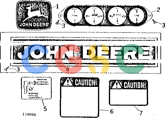约翰迪尔零件查询9500 - BACKHOE DECALS [C19]EPC John Deere online