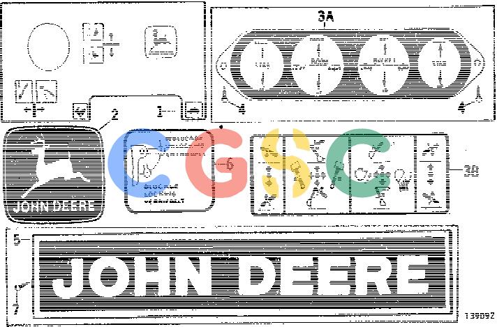 约翰迪尔零件查询310 - BACKHOE, LOADER DECALS [02G18]EPC John Deere online