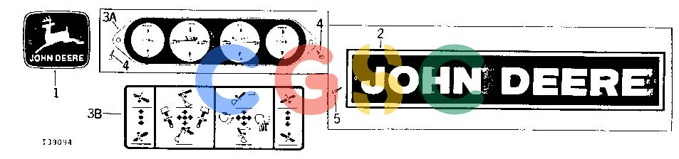 约翰迪尔零件查询9400 - BACKHOE DECALS AND NAME PLATE [B13]EPC John Deere online