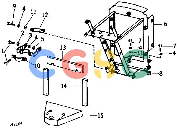 约翰迪尔零件查询410 - BACKHOE, LOADER COWL SUPPORT [02B08]EPC John Deere online