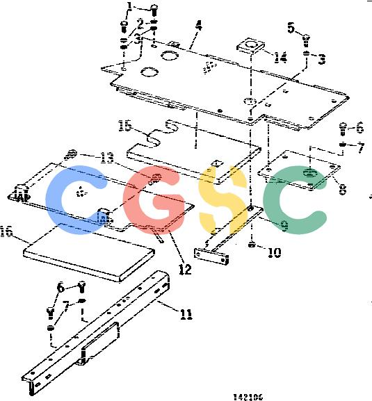 约翰迪尔零件查询310 - BACKHOE, LOADER CENTER PLATFORM AND BATTERY COVER [01I17]EPC John Deere online