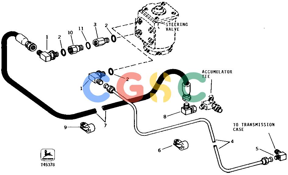 约翰迪尔零件查询310 - BACKHOE, LOADER POWER STEERING VALVE HYDRAULICS (SERIAL NO. 237998- ) [01F25]EPC John Deere online