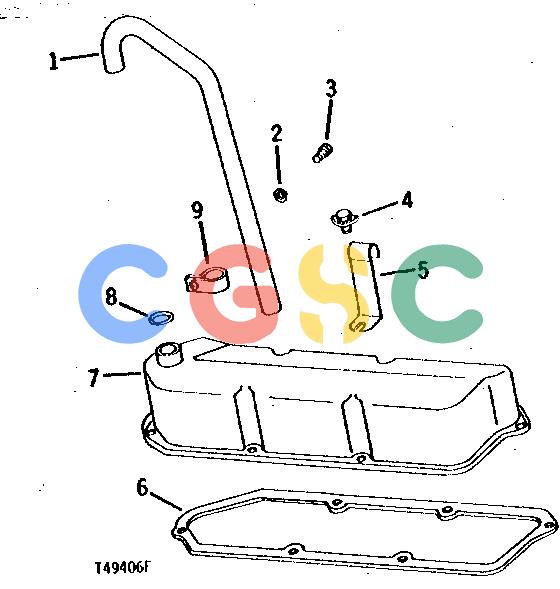 约翰迪尔零件查询302A - BACKHOE, LOADER ROCKER ARM COVER AND ENGINE VENTILATOR TUBE [01B10]EPC John Deere online