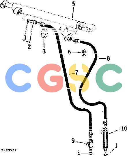 约翰迪尔零件查询410 - BACKHOE, LOADER LOADER RIGHT-HAND BOOM CYLINDER CIRCUIT [02G15]EPC John Deere online