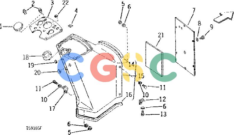 约翰迪尔零件查询310 - BACKHOE, LOADER COWL AND DASH [01H22]EPC John Deere online
