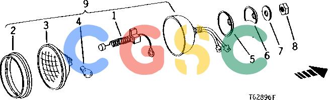 约翰迪尔零件查询410 - BACKHOE, LOADER REAR LIGHT [02D23]EPC John Deere online