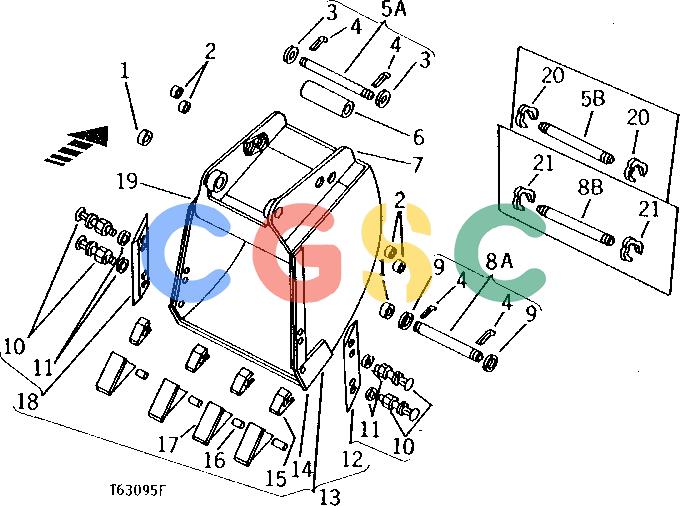 约翰迪尔零件查询92 - BACKHOE HEAVY-DUTY BUCKETS (WITH STRAIGHT PIVOT PLATES) [B22]EPC John Deere online