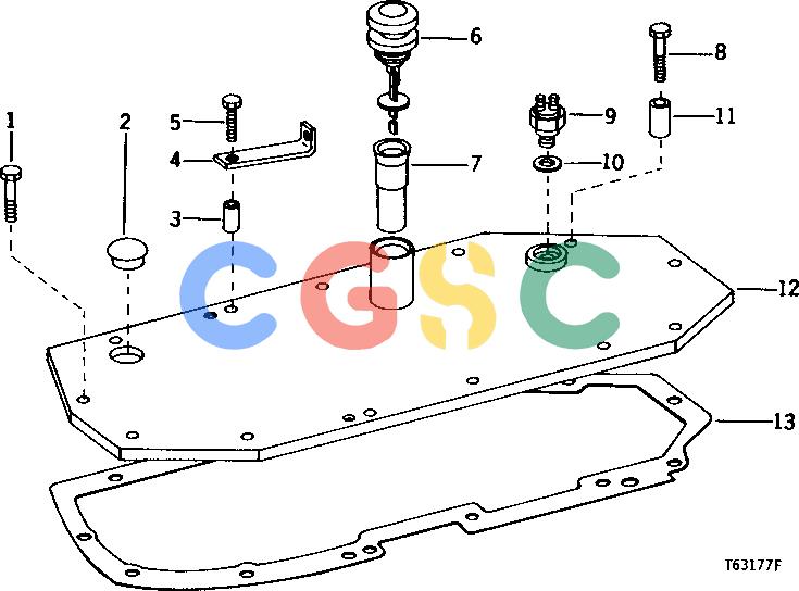 约翰迪尔零件查询410 - BACKHOE, LOADER TRANSMISSION TOP COVER (SERIAL NO. 300421- ) [01F17]EPC John Deere online