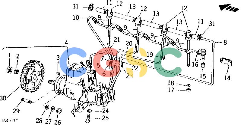 约翰迪尔零件查询401C - BACKHOE, LOADER FUEL INJECTION SYSTEM (ENGINE SERIAL NO. -505340) [01D11]EPC John Deere online