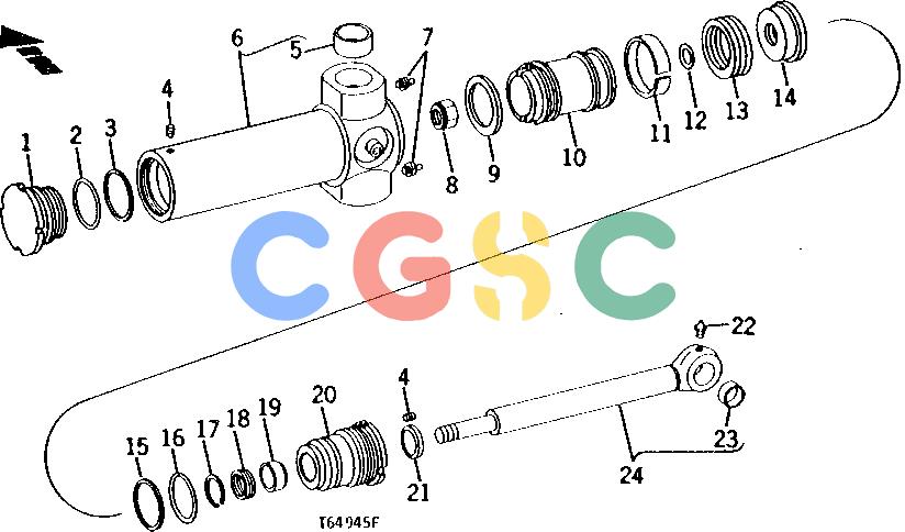 约翰迪尔零件查询410 - BACKHOE, LOADER BACKHOE SWING CYLINDER (SERIAL NO. 303203- ) [02I12]EPC John Deere online