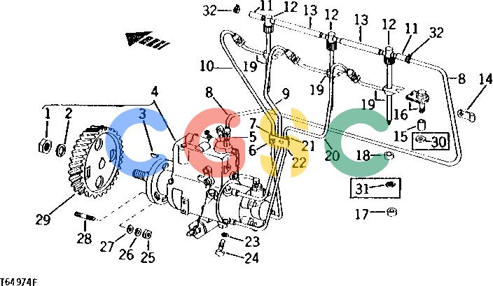 约翰迪尔零件查询310 - BACKHOE, LOADER FUEL INJECTION SYSTEM [01D12]EPC John Deere online